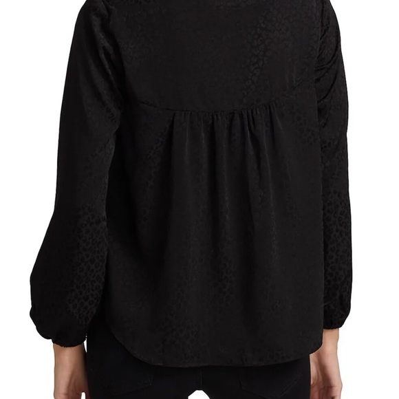 Lilly Pulitzer NWT Hensley Leopard Jacquard Top Onyx $128 Size XXS - Picture 5 of 11